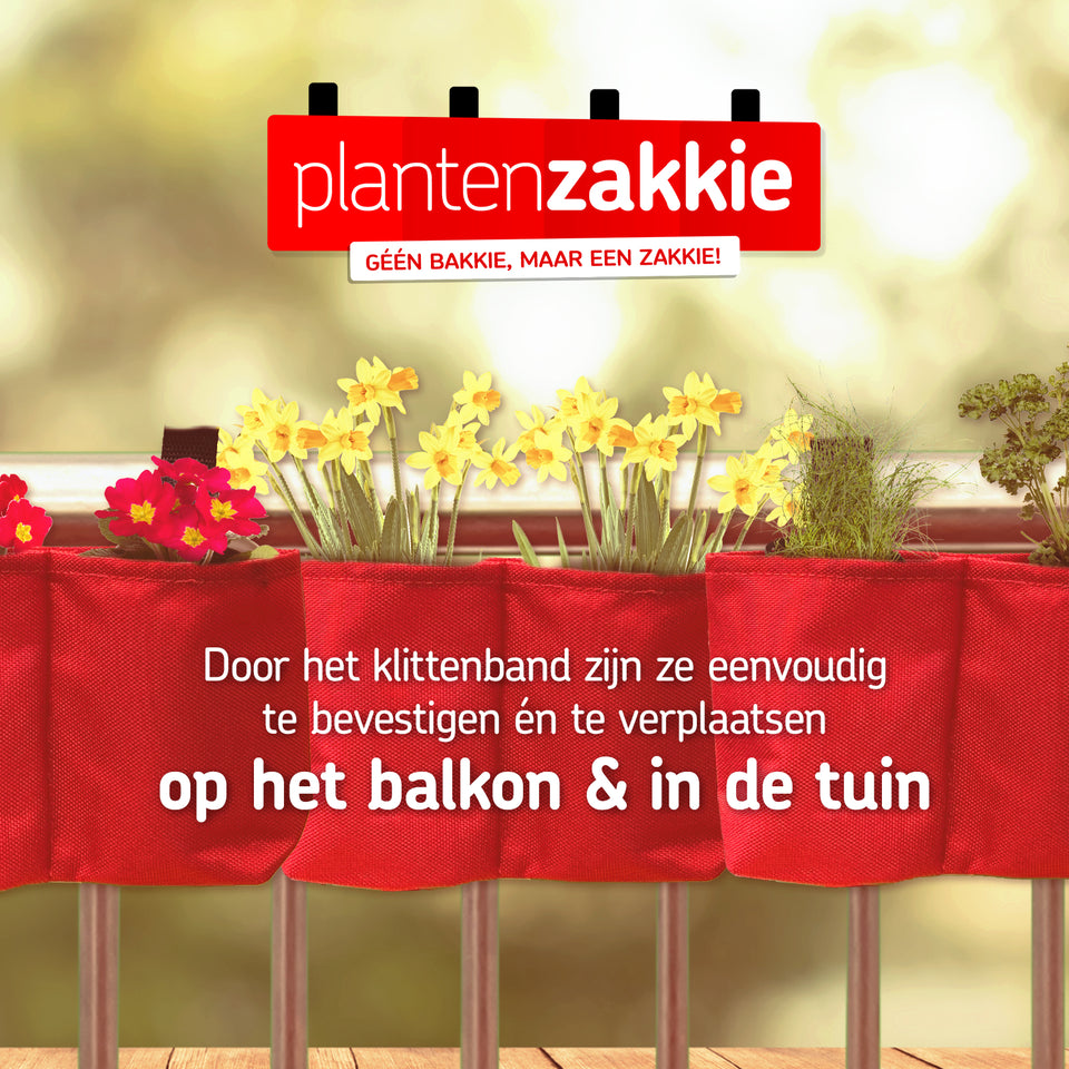 Plantenzakkie - Hangende plantenzakken voor aan het balkon of in de tuin