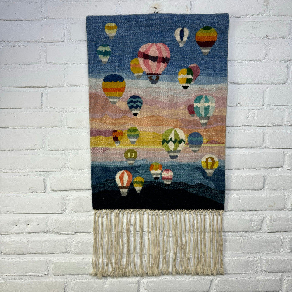 Air Balloons wall tapestry hanging - Embroidery children’s room