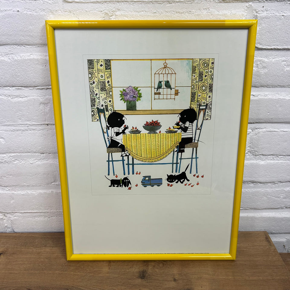 Jip & Janneke - 3 Poster frames and 2 handmade decorations set - Fiep Westerdorp