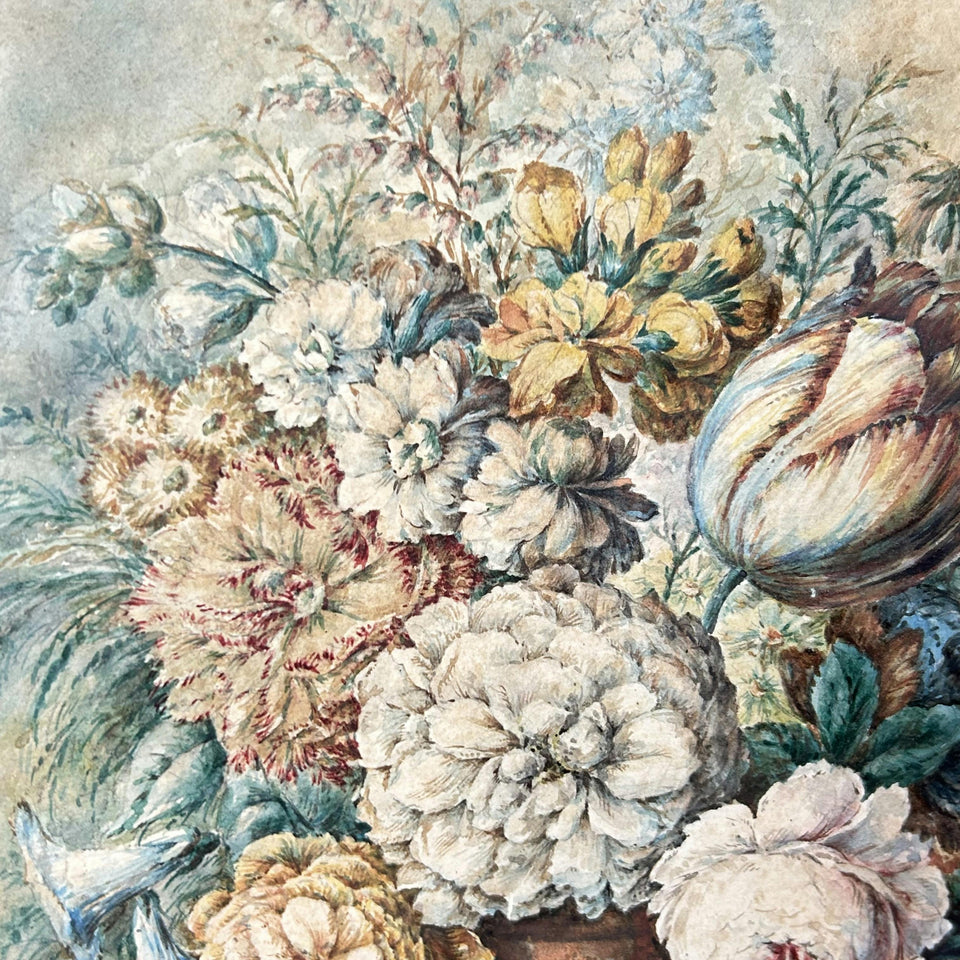 19th century Watercolor still life painting by J. de Gijselaar (1827-1890)