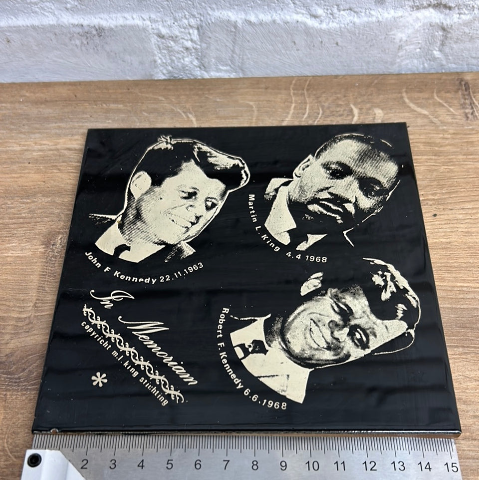 Dr. Martin Luther King Memorial plate - John F. Kennedy - Robert F. Kennedy