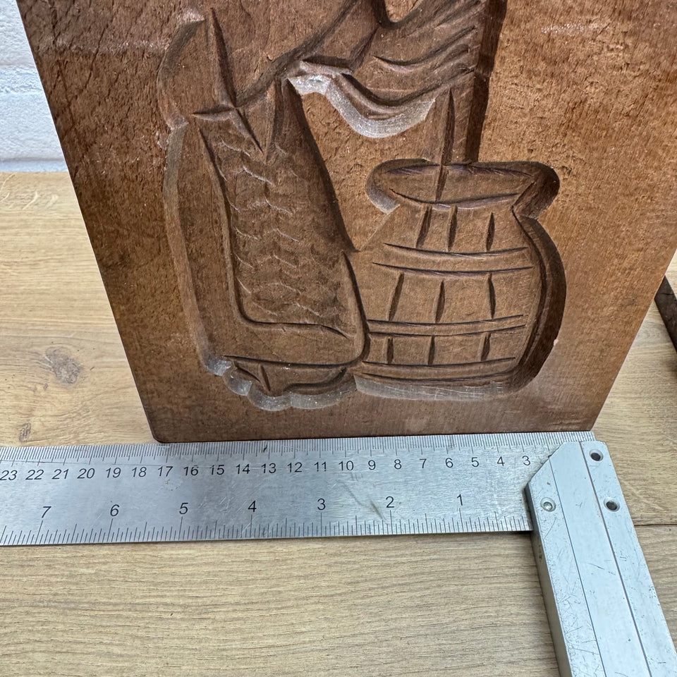 Antique set of five wooden antique century baking molds kitchen decoration