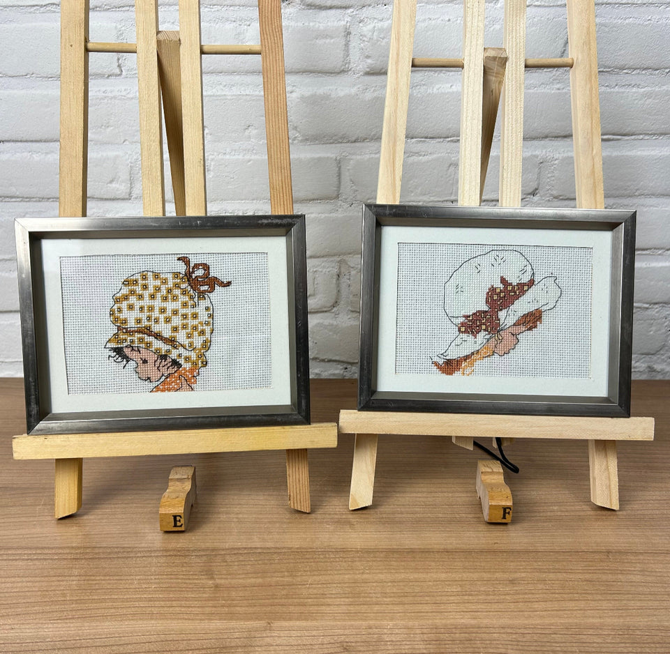 Sarah Kay Embroideries Set of Vintage Embroideries by illustrator Vivien Kubbos