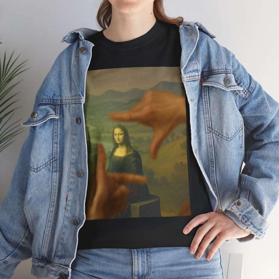 The Mona Lisa frame by da Vinci - T-Shirt  - Pep-Art Clothing - | Art T-Shirt |