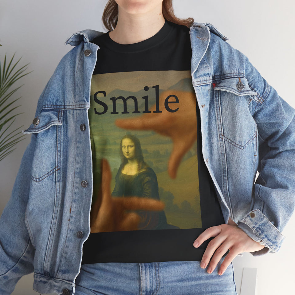 Mona Lisa "Smile" by da Vinci - T-Shirt  - Pep-Art Clothing - | Art T-Shirt |