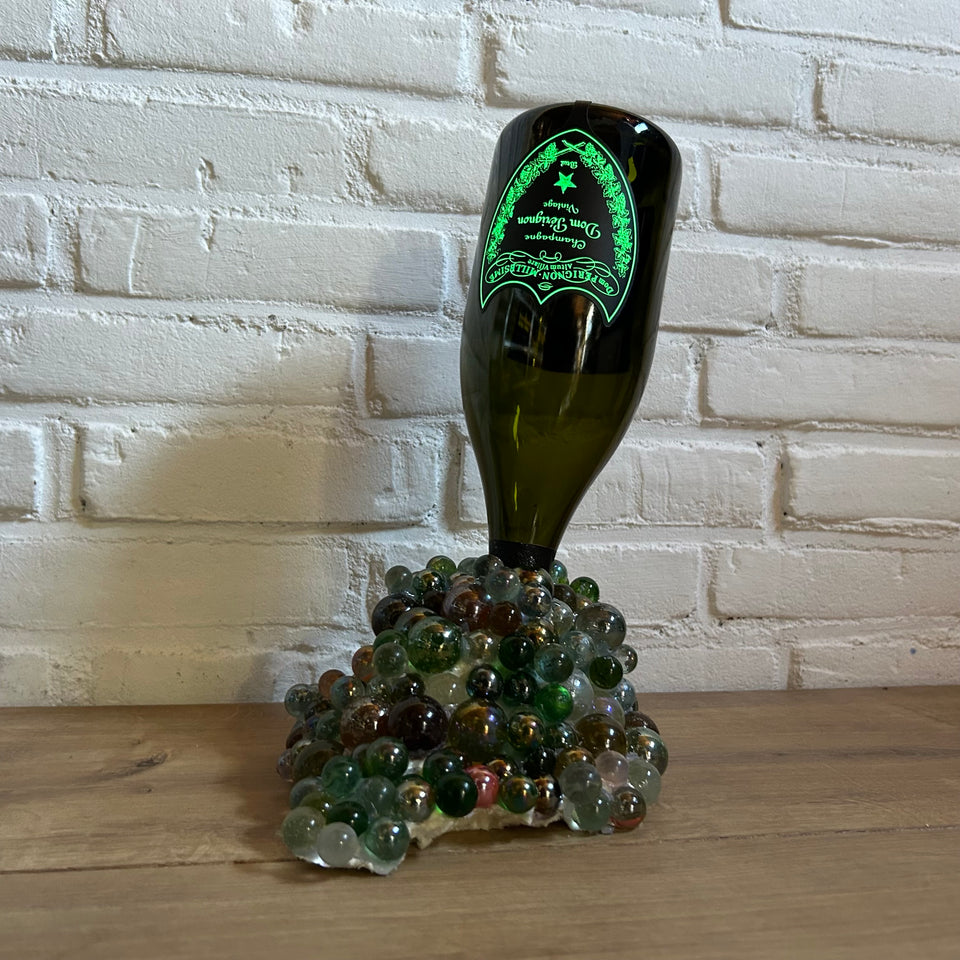 Dom Pérignon Bottle pouring Marbles statue