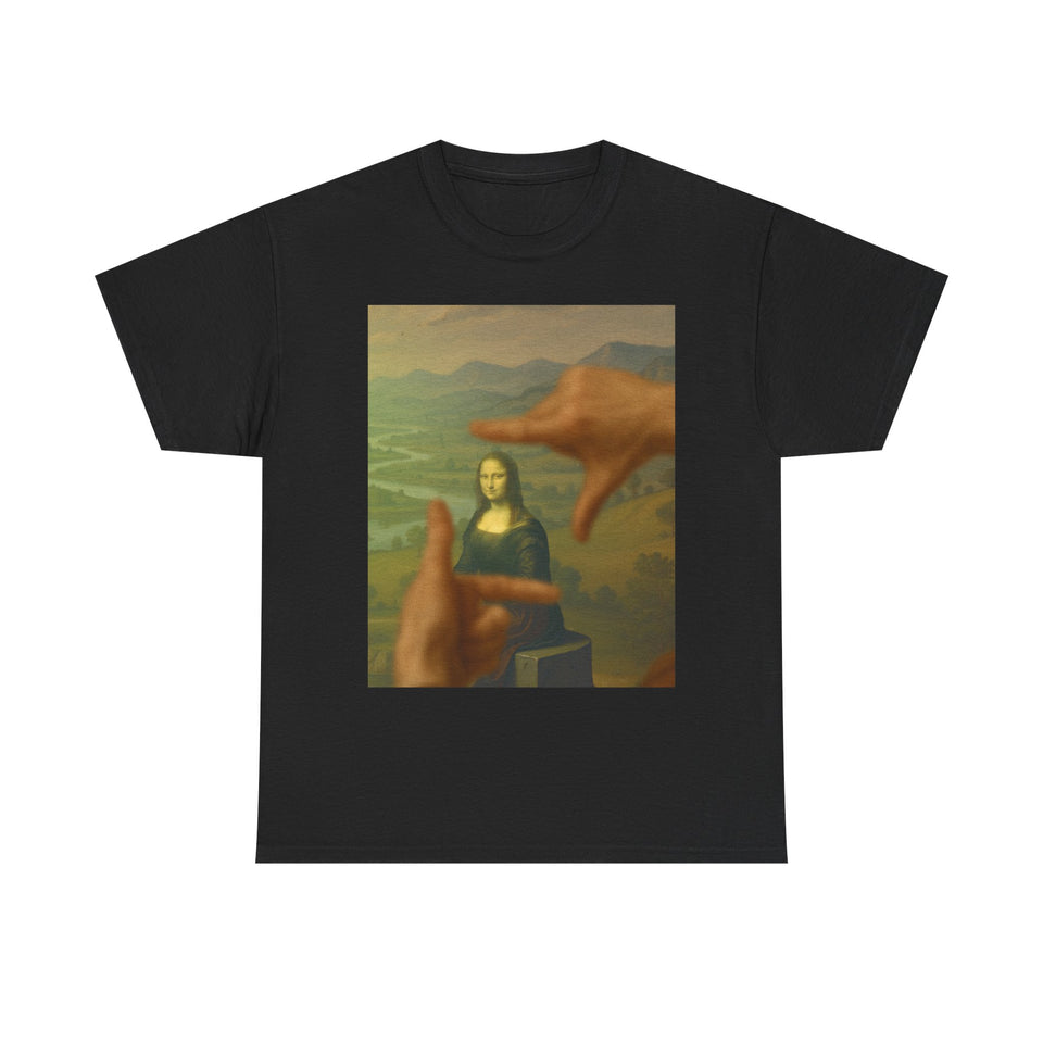 The Mona Lisa frame by da Vinci - T-Shirt  - Pep-Art Clothing - | Art T-Shirt |