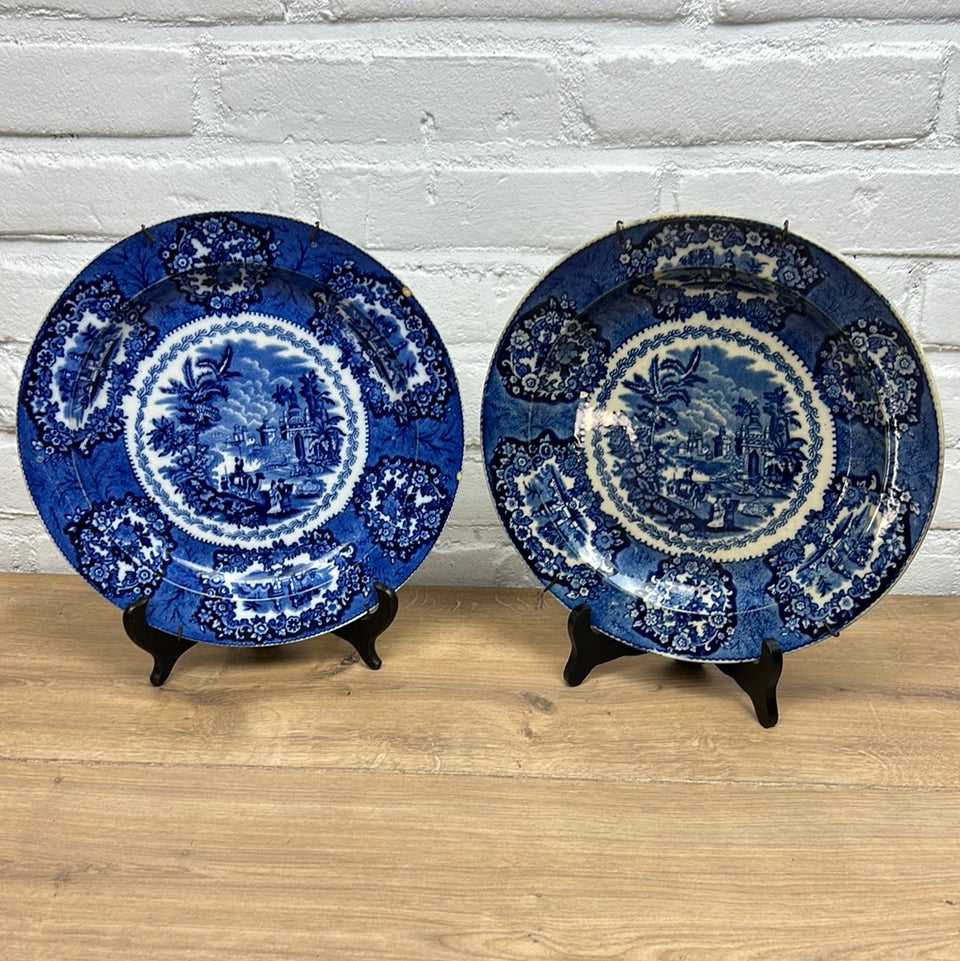 Two Vintage Plates Dutch Delfts Blue from Petrus Regout (Maastricht)