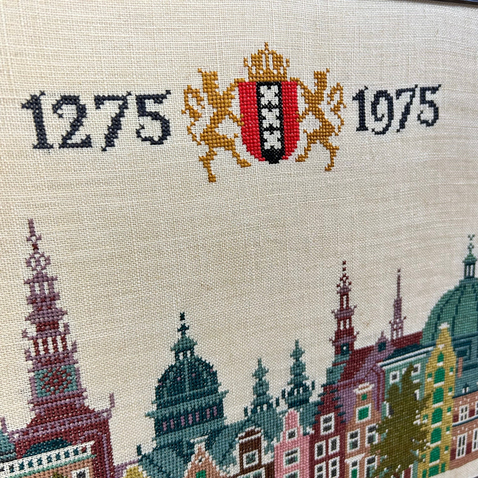 Amsterdam City 700 years Memorial Embroidery - Cotton work - Patchwork