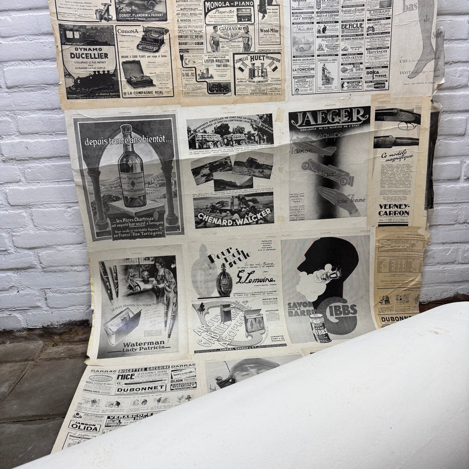 Handmade Wallpaper - Original Vintage Advertising posters glued on glasfiber paper rolls