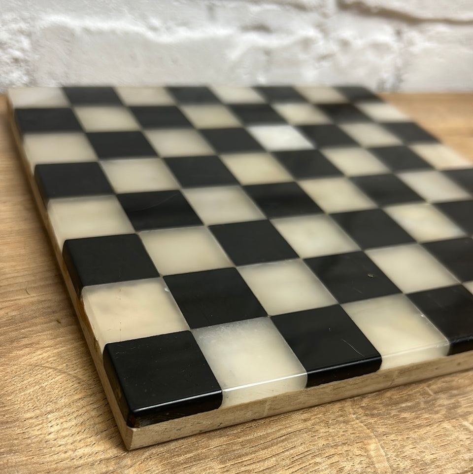 Marble Chess board - Antique marble chess board, black and white marble deck