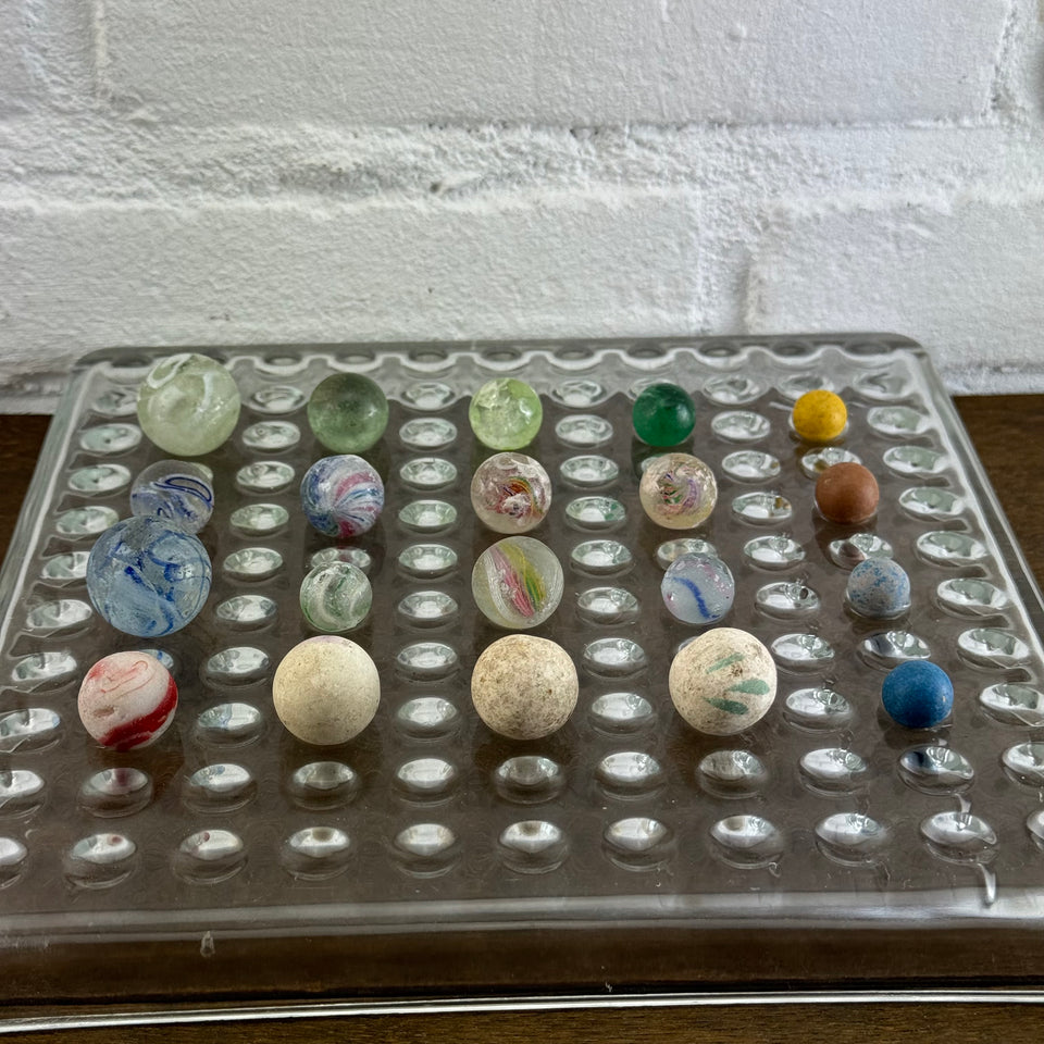 Antique marbles set of 20 rare marbles - Latticino Marbles - China Marbles and more