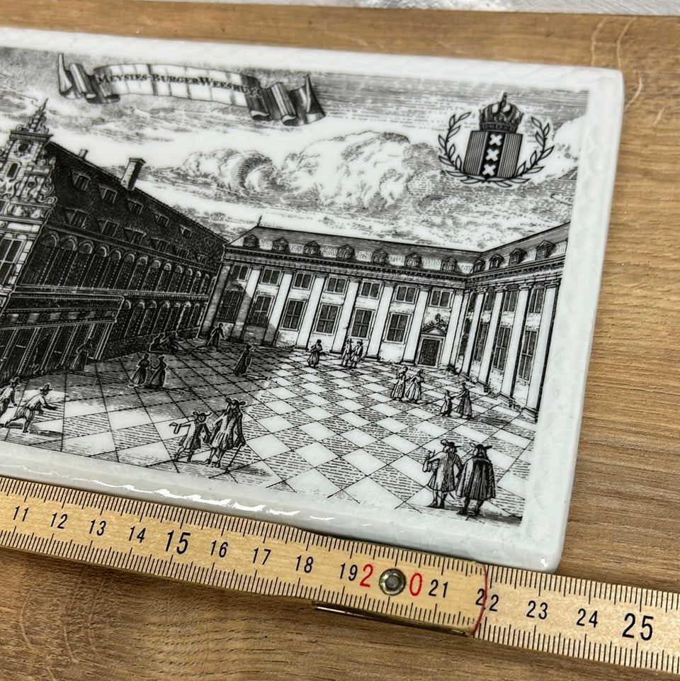 Memorial plate 700 year Amsterdam - Meysies Burgerweeshuys