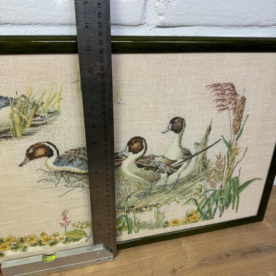 Group of Ducks in the river Embroidery - Tapestry