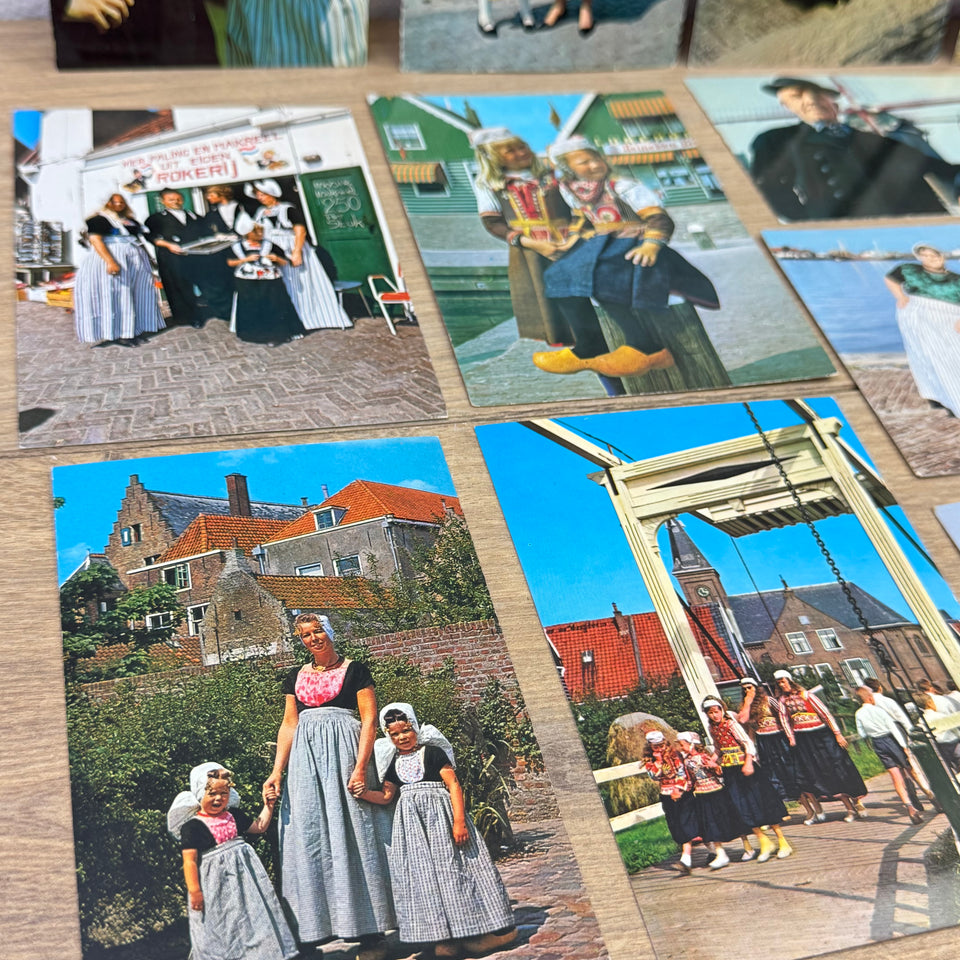 Collection of The Dutch Folklore Costume with Dutch Woman Vintage photo cards – Holland’s Traditional Culture Costumes