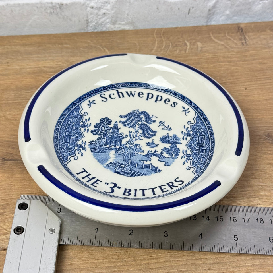 Rare Vintage ceramic Schweppes - The 3 Bitters - Ashtray