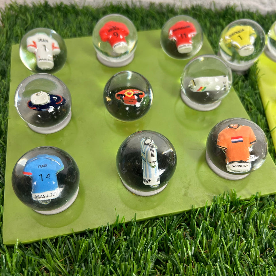 Complete set of 32 World Cup Football Glass Marbles