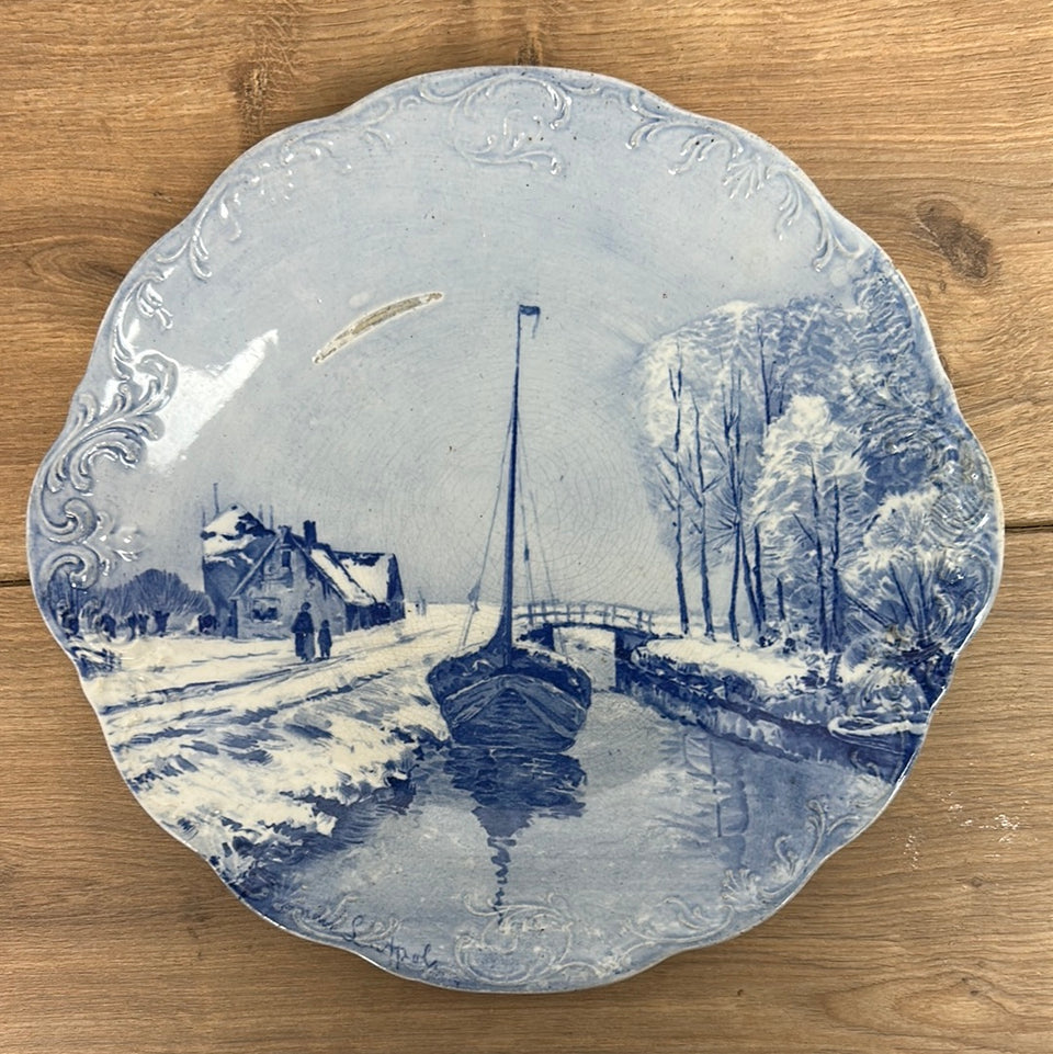 Four Seasons Vintage Plates Dutch Delfts Blue