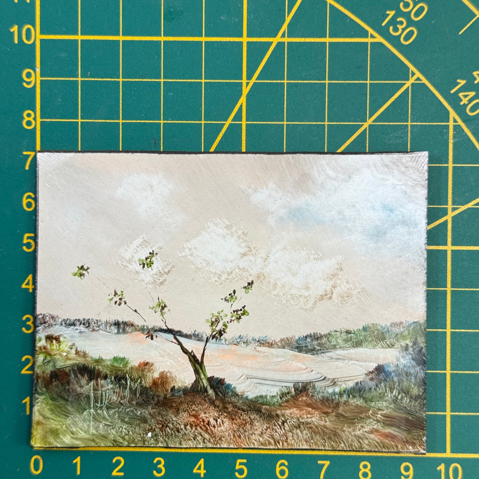 Miniature painting Abstract Landscape by Artes Marcos y Molduras