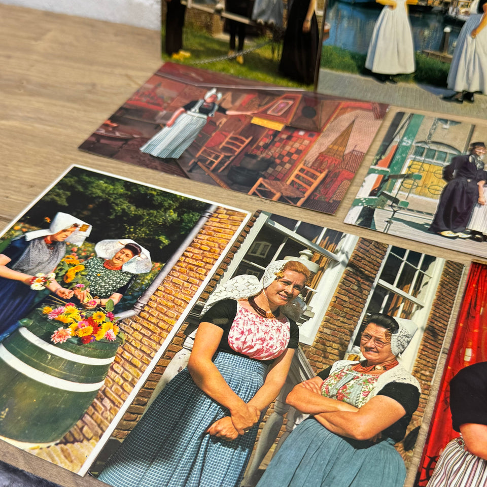 Collection of Dutch Folklore Costume with Dutch Woman Vintage photo cards – Holland’s Traditional Culture Costumes