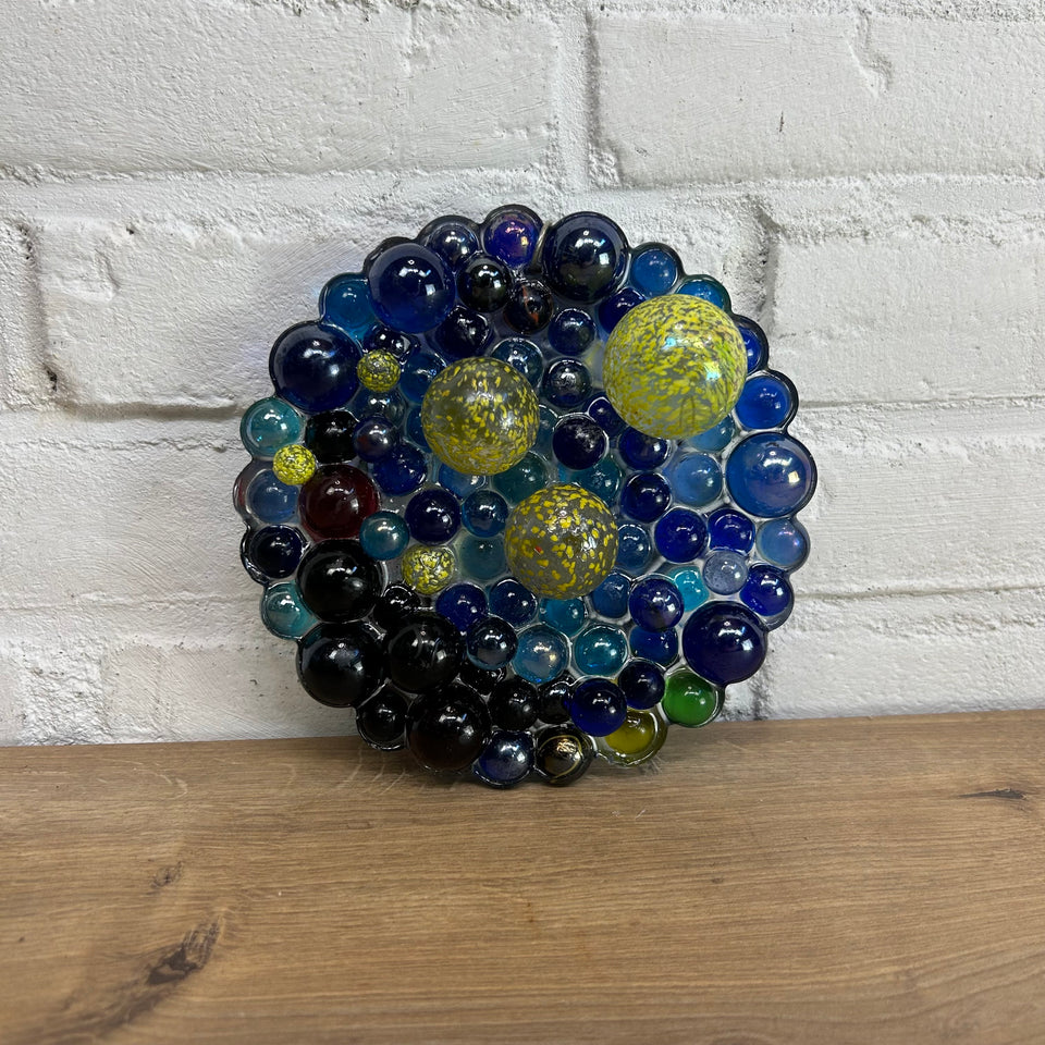 Colored glass marbles - Window Hanging - Starry Night of Marbles by Van Gogh
