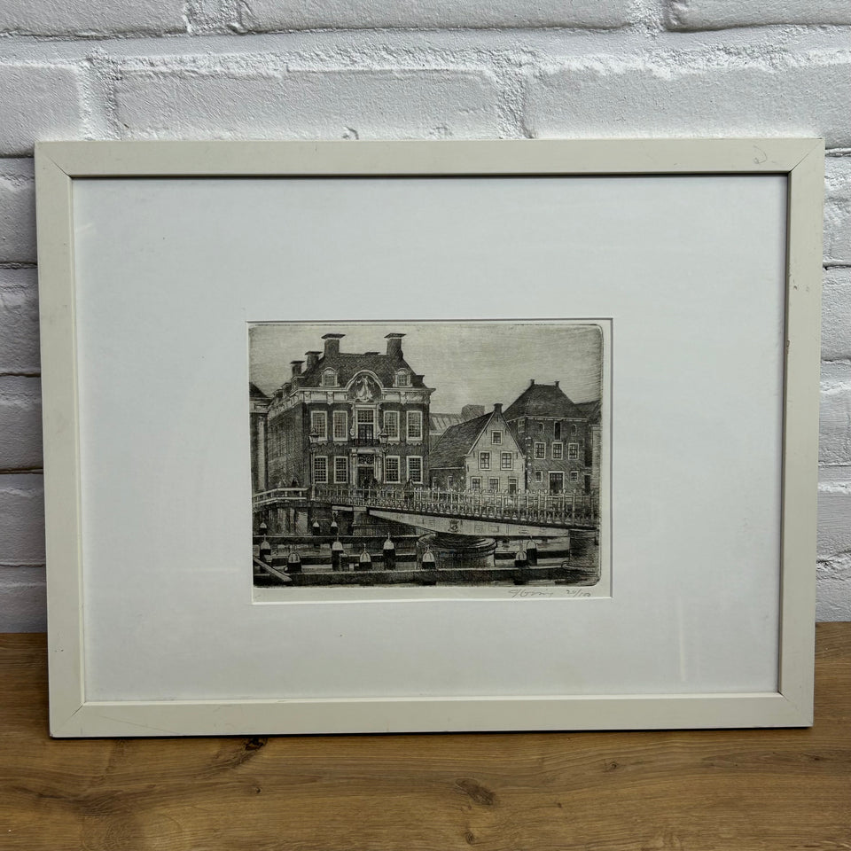 Harlingen - Raadhuisbrug Etching