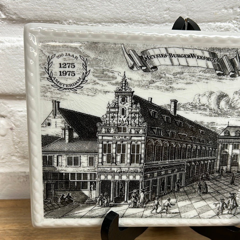 Memorial plate 700 year Amsterdam - Meysies Burgerweeshuys