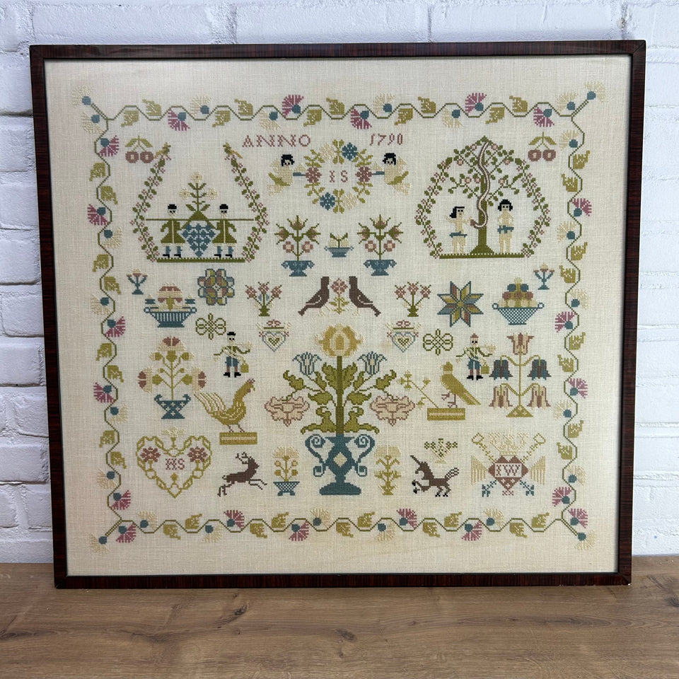 Large 1790 Dutch Sampler pattern - Tapestry - Embroidery - Cottonwork