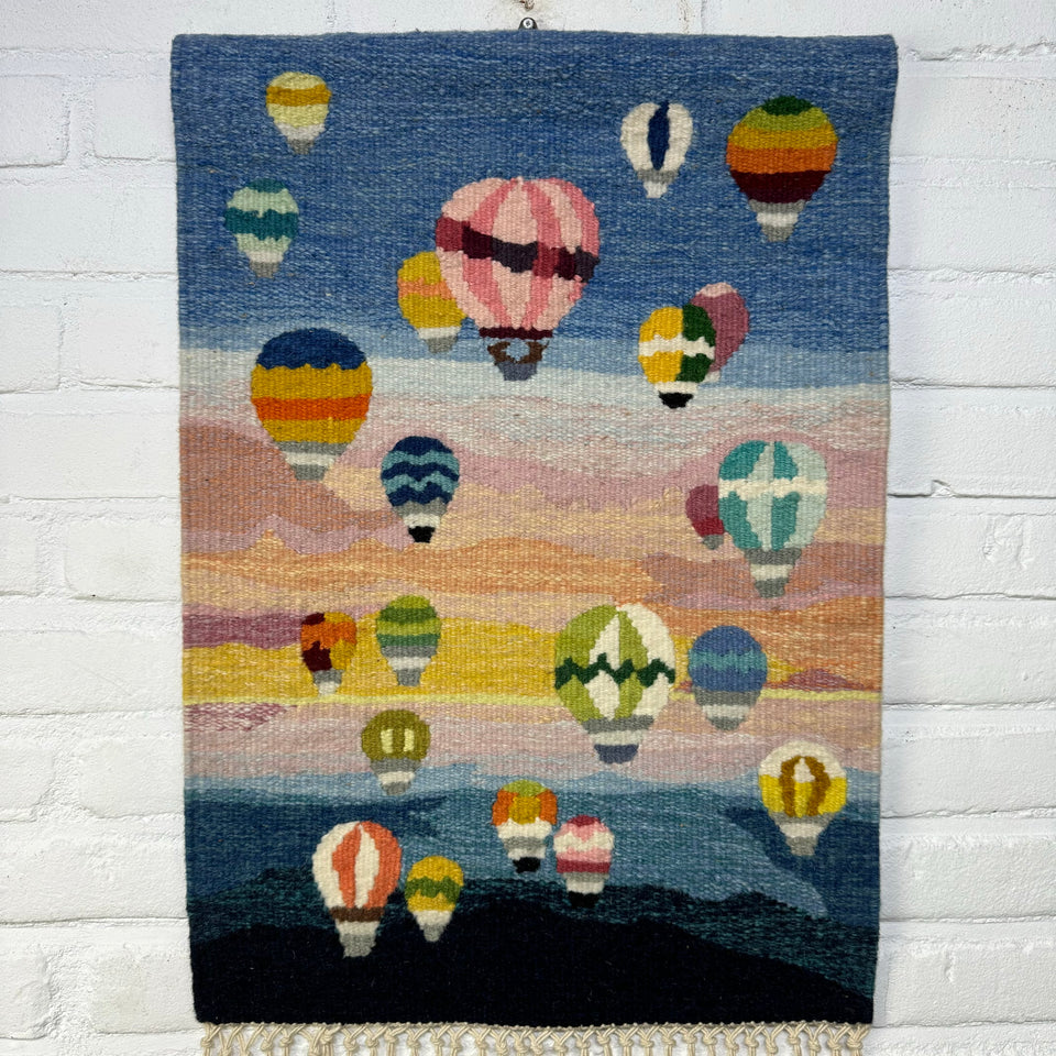 Air Balloons wall tapestry hanging - Embroidery children’s room