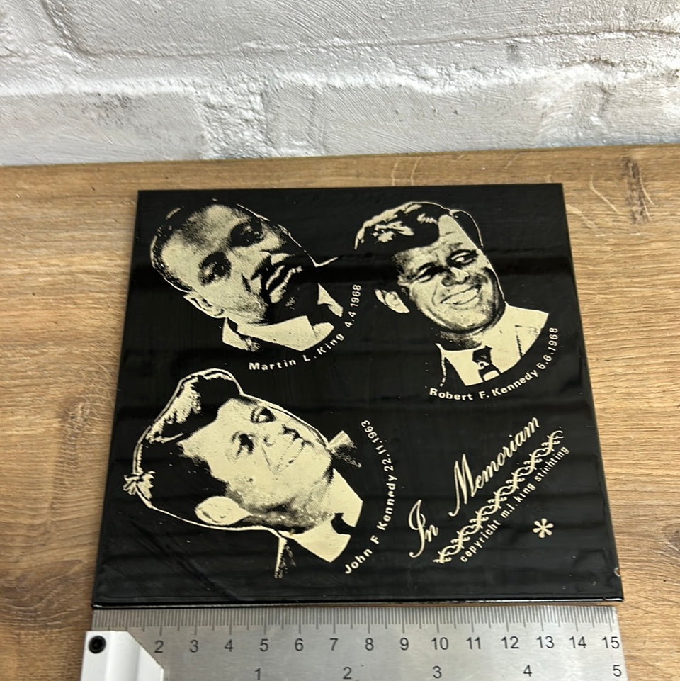 Dr. Martin Luther King Memorial plate - John F. Kennedy - Robert F. Kennedy