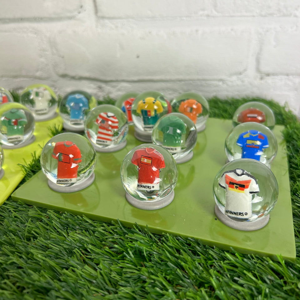 Complete set of 32 World Cup Football Glass Marbles