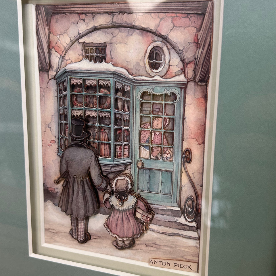 2 Diorama’s discounted set - Anton Pieck Print, 3D multiple layers depth custom object.