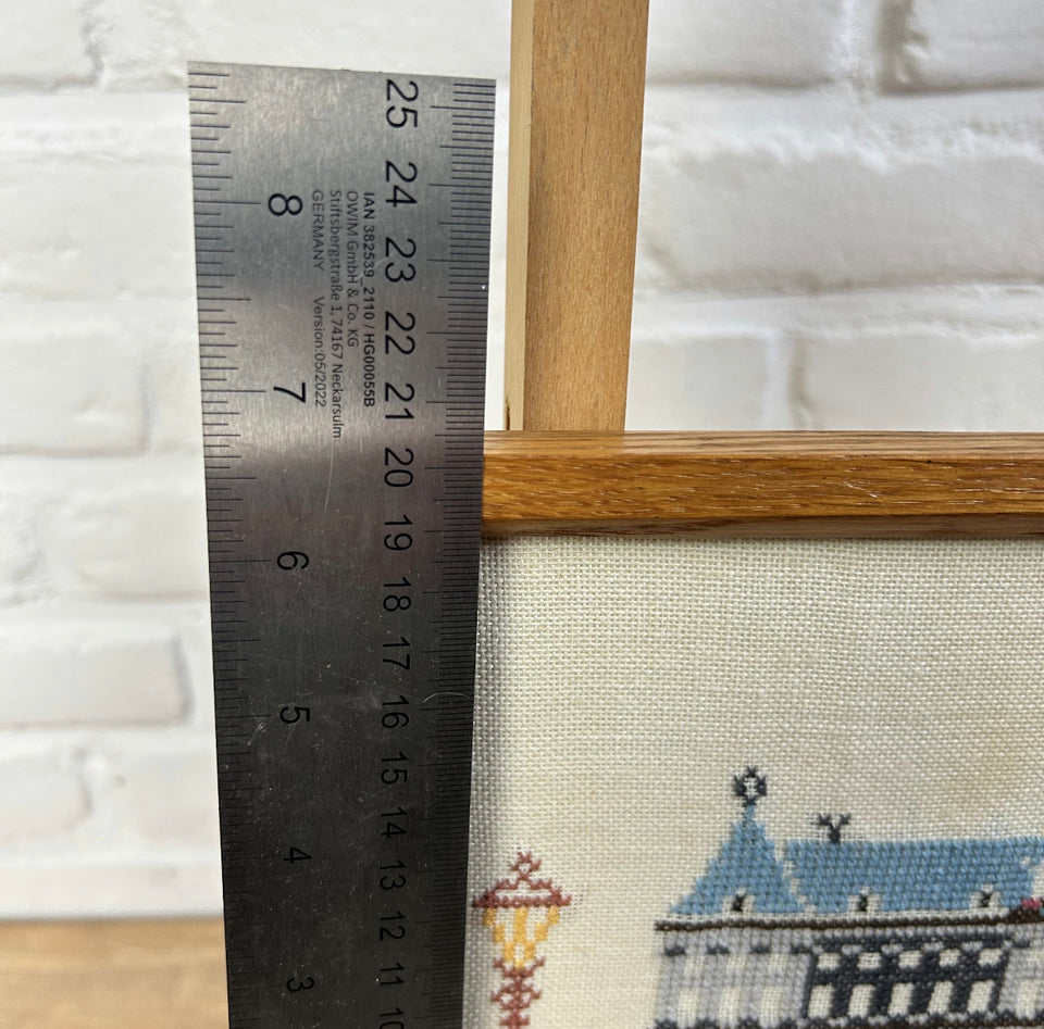 Amsterdam Dam Square Embroidery - Tapestry - Patchwork - Cotton work - Framed