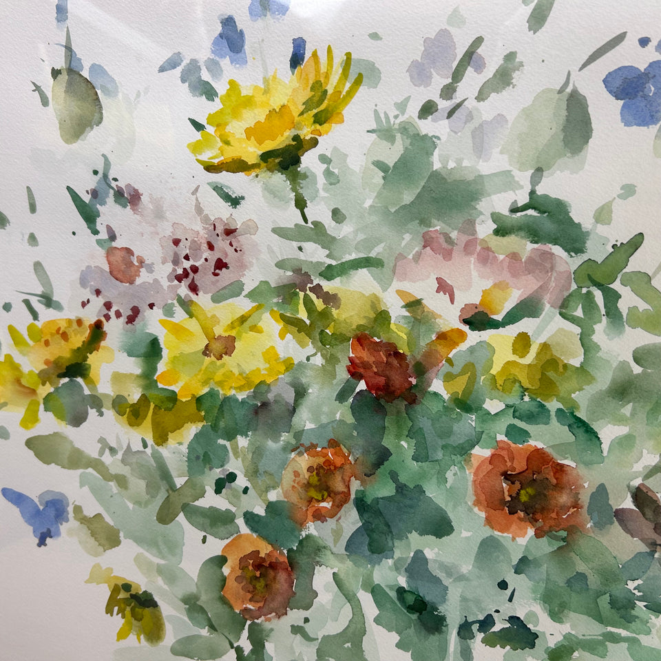 Watercolor painting by Olav Cleofas van Overbeek (1946)