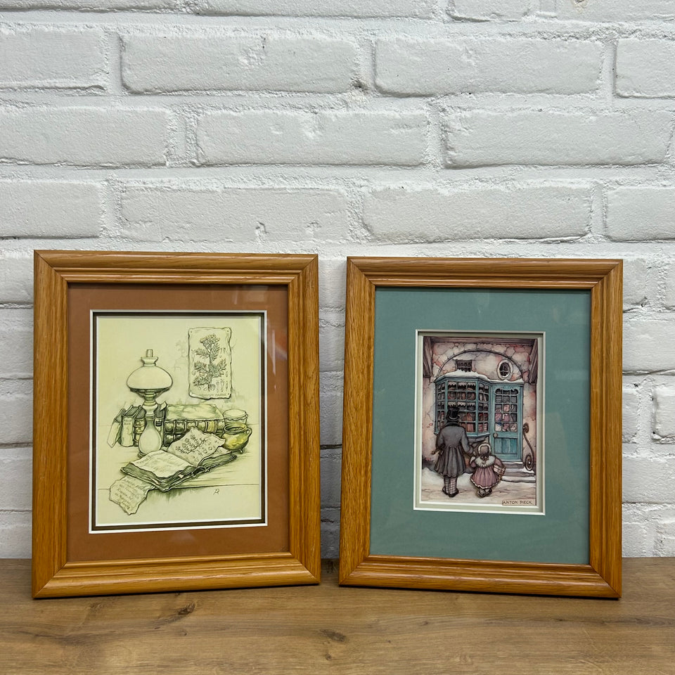 2 Diorama’s discounted set - Anton Pieck Print, 3D multiple layers depth custom object.