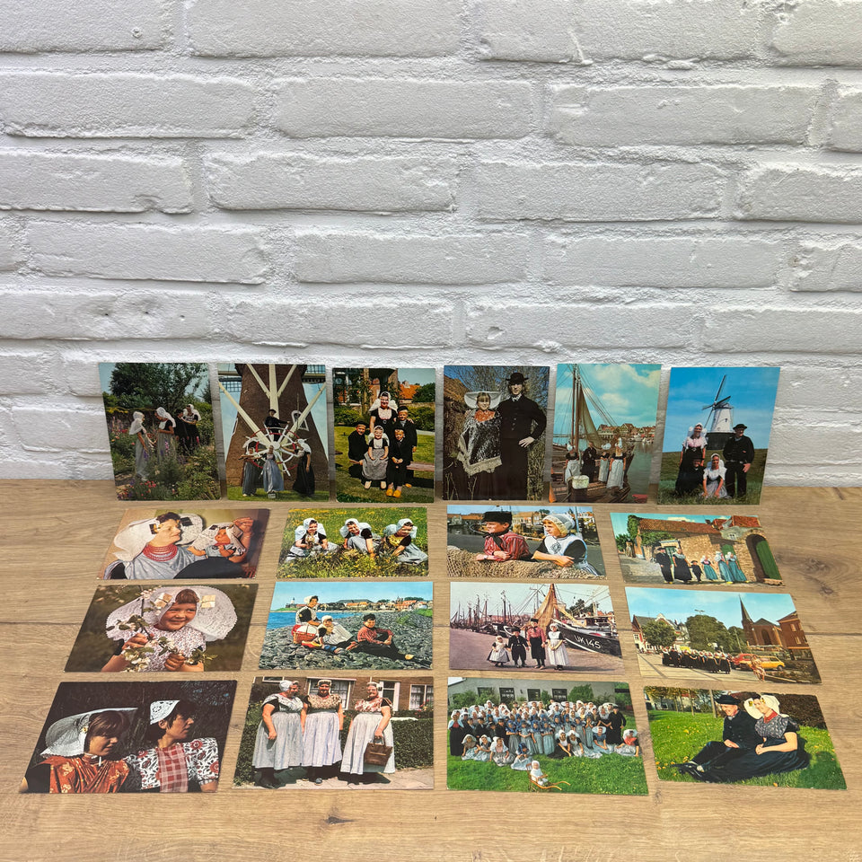 Collection of The Netherlands Folklore Costume with Dutch Woman Vintage photo cards – Holland’s Traditional Culture Costumes