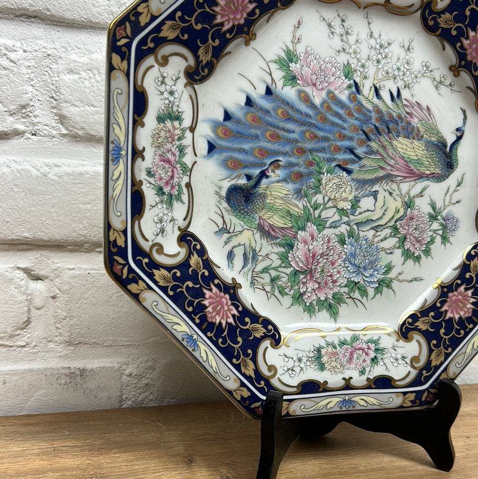 Leonardo -  Octagonal Japanese Peacock Collectible Porcelain