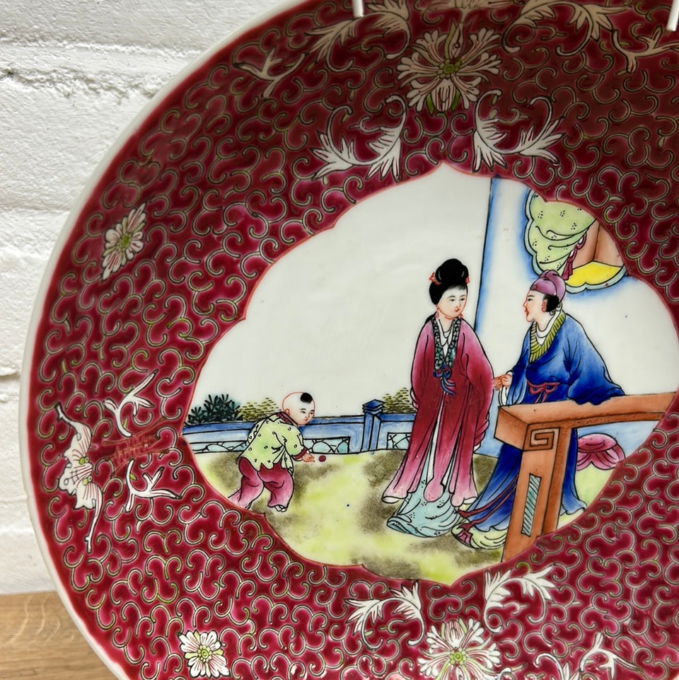 Chinese Ceramic bowl wall hanging - Xijiang - Zhenlujing