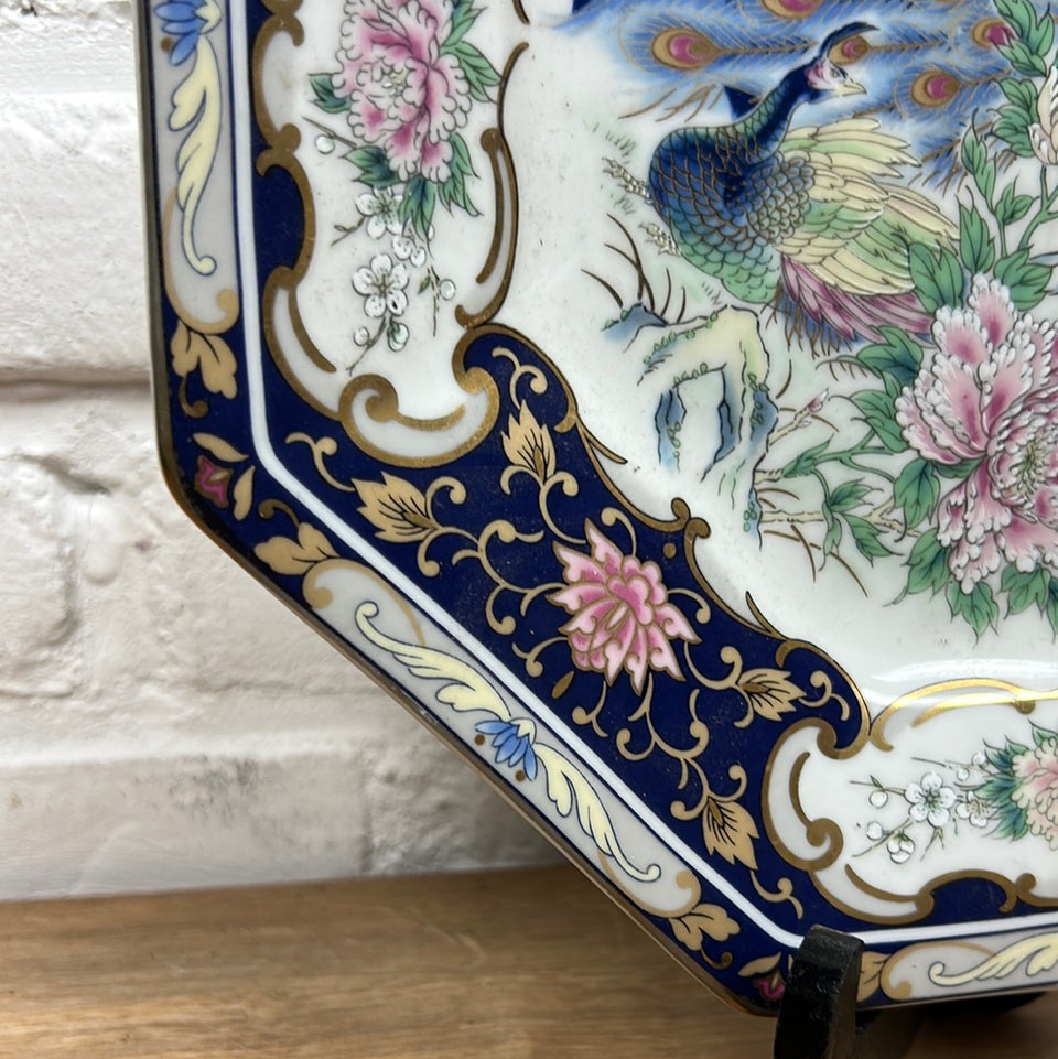 Leonardo -  Octagonal Japanese Peacock Collectible Porcelain