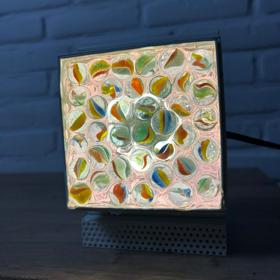 Custom made Cats eye marbles epoxy Lamp