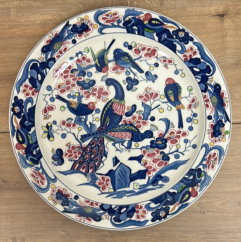 Large Peacock Porcelain plate