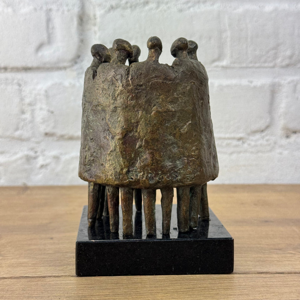 The Gathering - Bronze sculpture by Tjikkie Kreuger