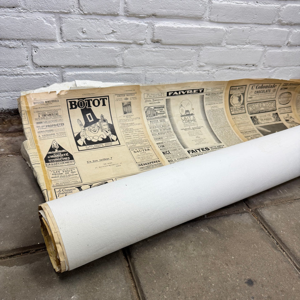 Handmade Wallpaper - Original Vintage Advertising posters glued on glasfiber paper rolls