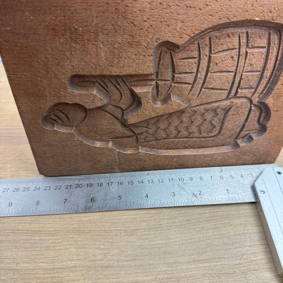 Antique set of five wooden antique century baking molds kitchen decoration