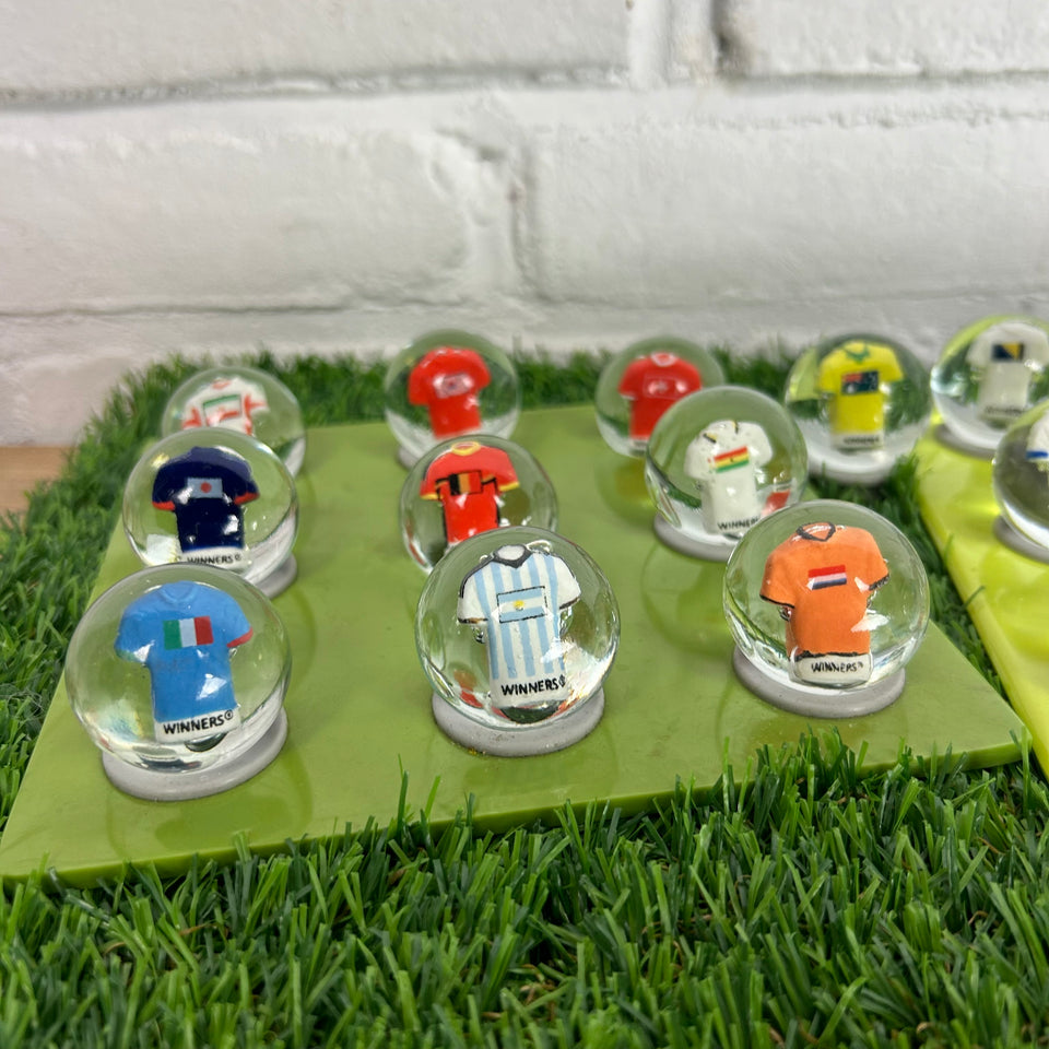 Complete set of 32 World Cup Football Glass Marbles