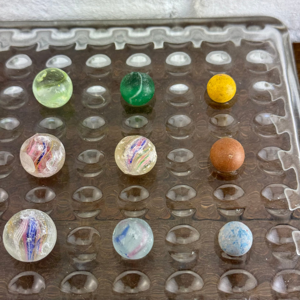 Antique marbles set of 20 rare marbles - Latticino Marbles - China Marbles and more