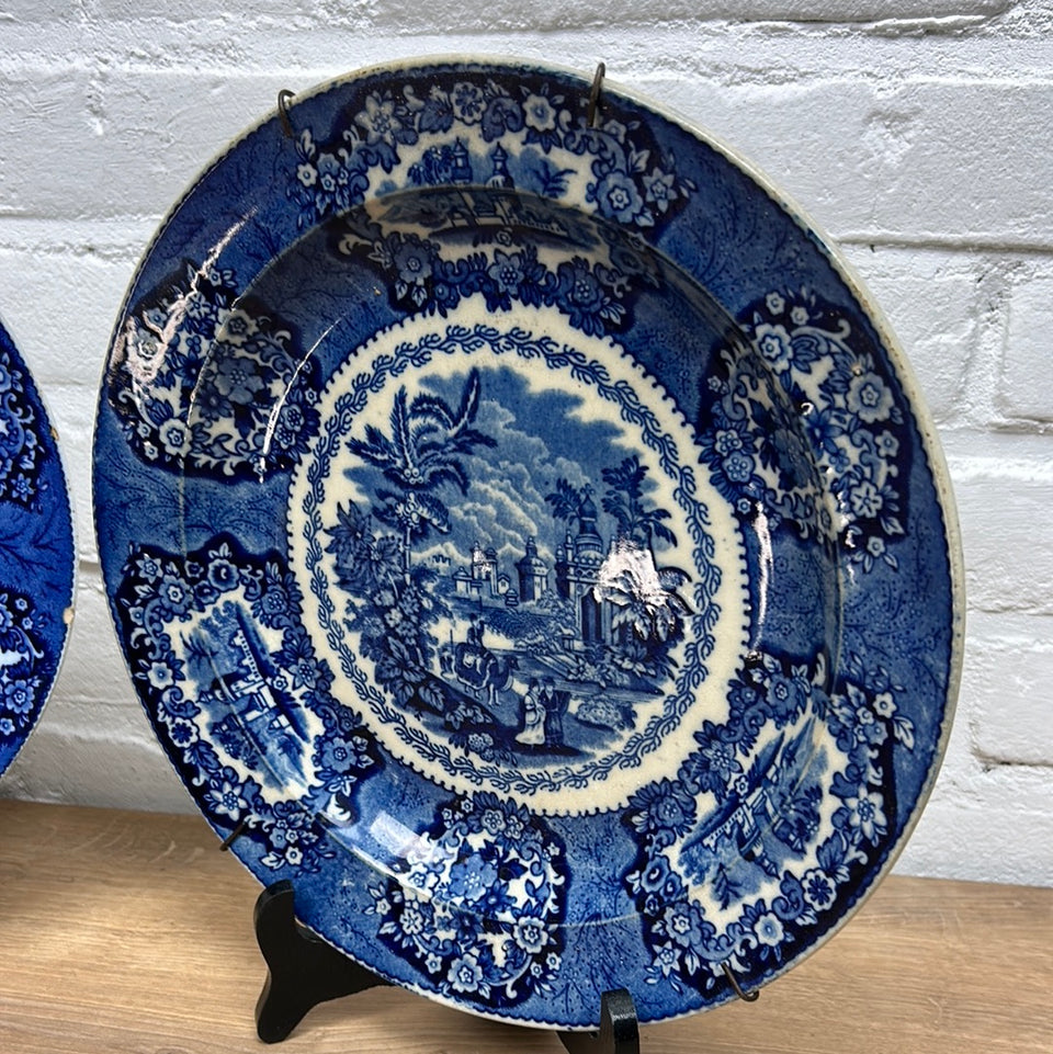 Two Vintage Plates Dutch Delfts Blue from Petrus Regout (Maastricht)