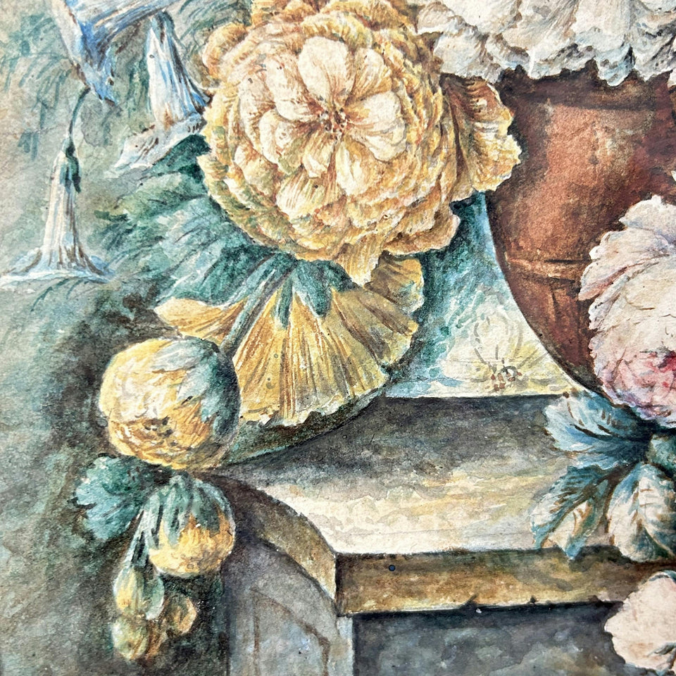 19th century Watercolor still life painting by J. de Gijselaar (1827-1890)