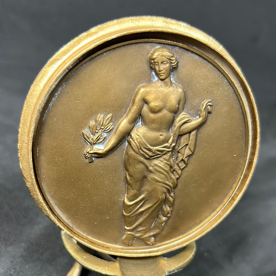 Bronze medaillon - Art nouveau - La Presse Bruxeloise