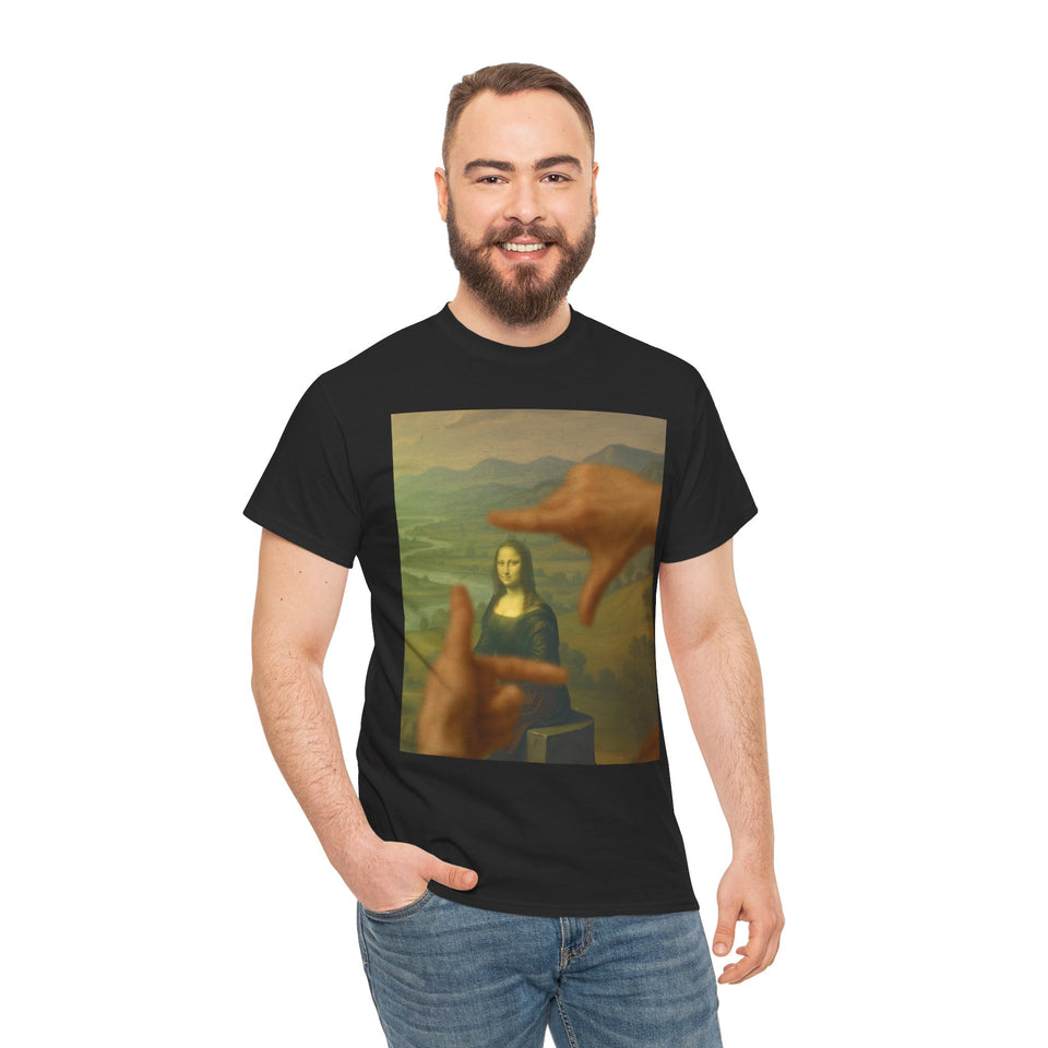 The Mona Lisa frame by da Vinci - T-Shirt  - Pep-Art Clothing - | Art T-Shirt |